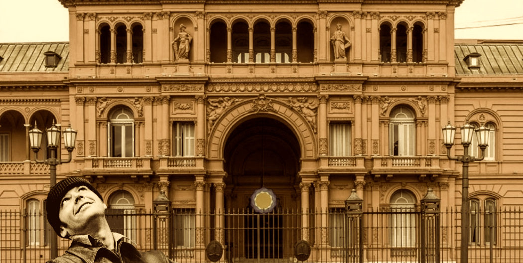 Sociopatócratas, Jack Nicholson en Atrapado sin Salida con la Casa Rosada de fondo