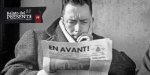Disfrutala - Foto de Albert Camus leyendo el diario