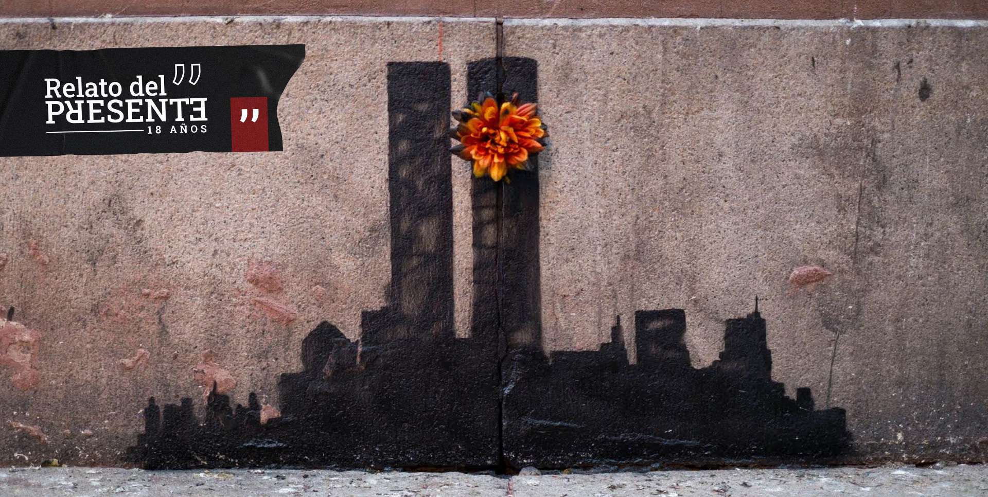 El fin de la inocencia – Intervención de Banksy sobre el 11 de septiembre de 2001.